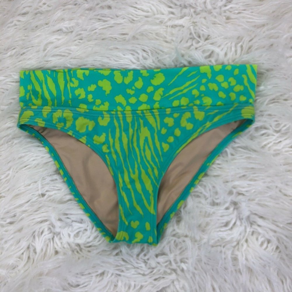 Victoria’s Secret Small Green Animal Print Bikini Bottom